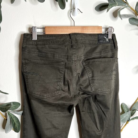 American Eagle Green Sateen Jeggings LAST CALL - Picture 3 of 7